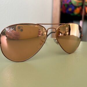 Ray-Ban Aviator Sunglasses in Gold